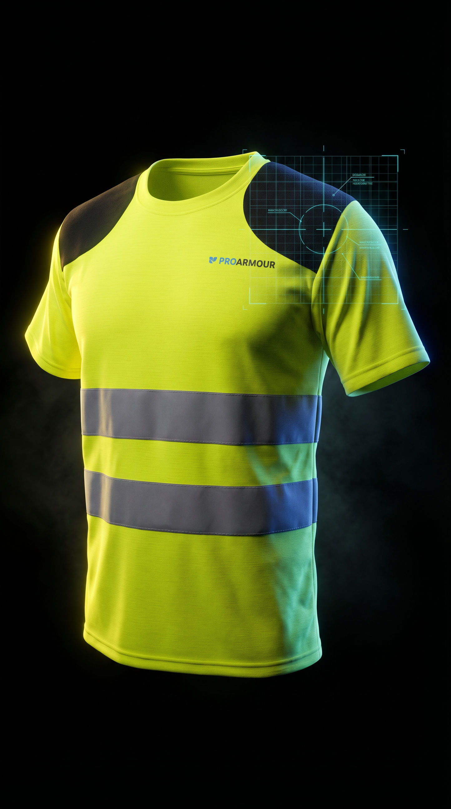 Hi Vis T-Shirt │ Dual Shoulder Pad │ Orange