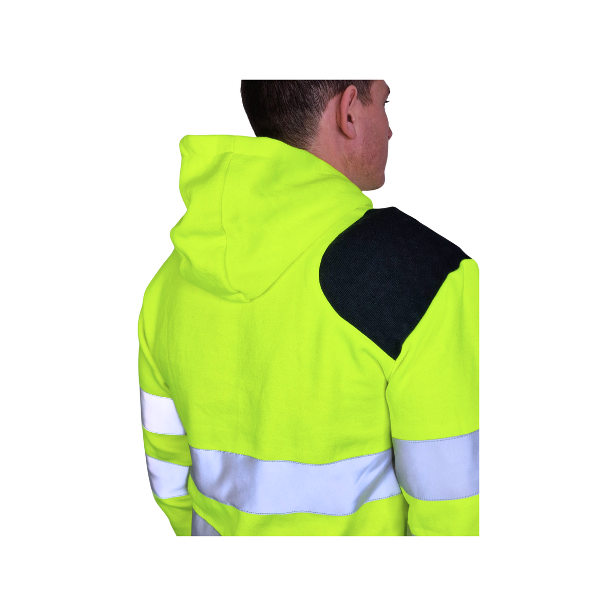 Hi Vis Hoodie │ Right Shoulder Pad │ Yellow