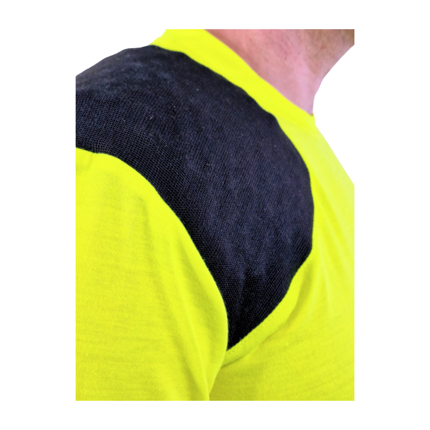 Scaffolders Hi Vis T-Shirt │ Right Shoulder Pad │ Yellow