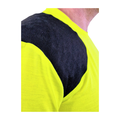 Scaffolders Hi Vis T-Shirt │ Right Shoulder Pad │ Yellow