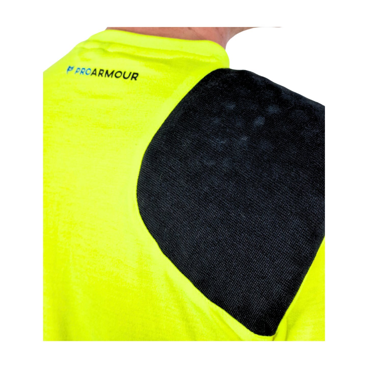 Scaffolders Hi Vis T-Shirt │ Right Shoulder Pad │ Yellow