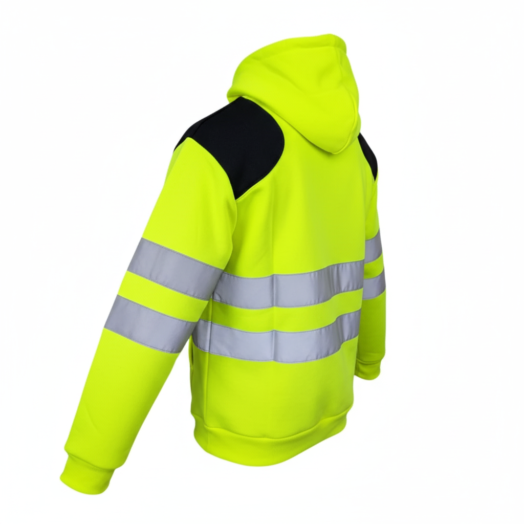 Scaffolders Hi Vis Hoodie │ Dual Shoulder Pad │ Yellow