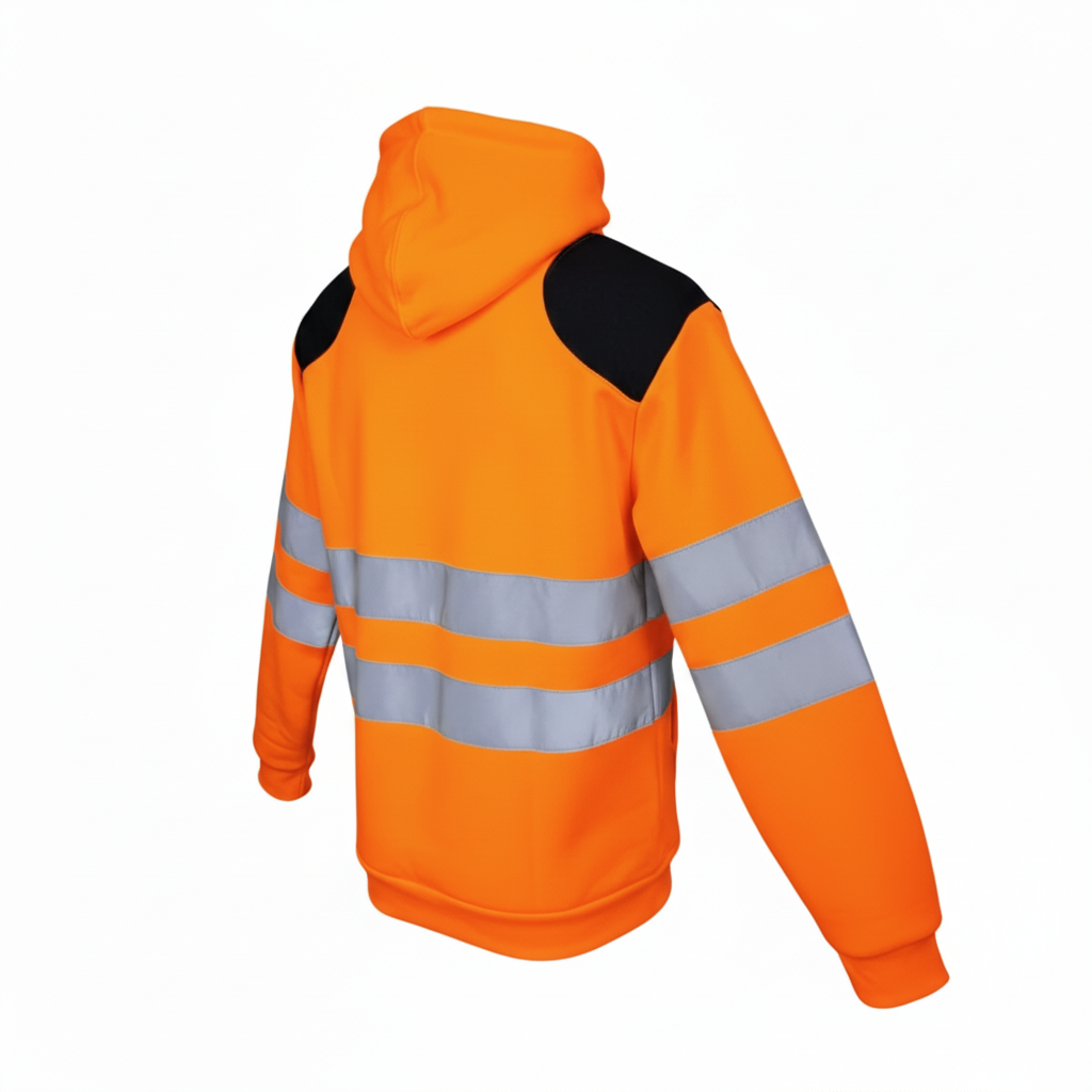 Hi-Vis Hoodie │ Dual Shoulder Pad │ Orange