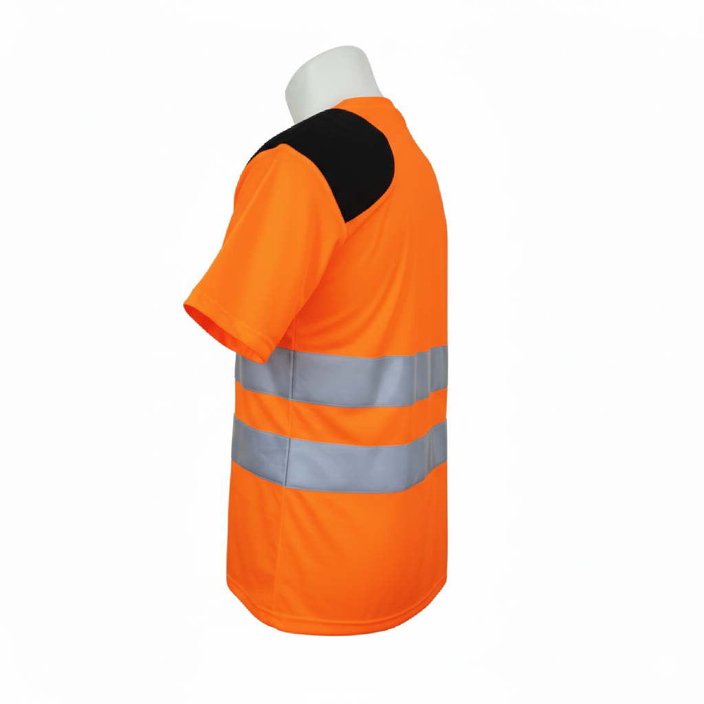 **PRE ORDER ONLY** │ Scaffolders Hi Vis T-Shirt │ Left Shoulder Pad │ Orange