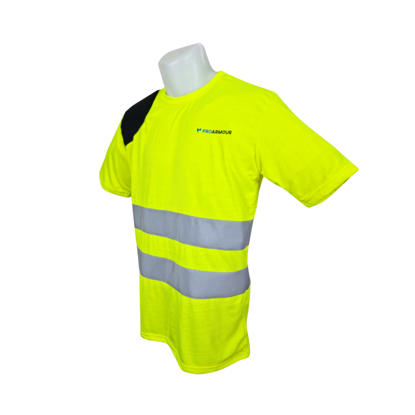 Scaffolders Hi Vis T-Shirt │ Right Shoulder Pad │ Yellow