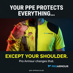 Hi Vis Hoodie │ Left Shoulder Pad │ Orange