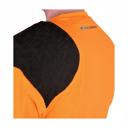 **PRE ORDER ONLY** │ Scaffolders Hi Vis T-Shirt │ Left Shoulder Pad │ Orange
