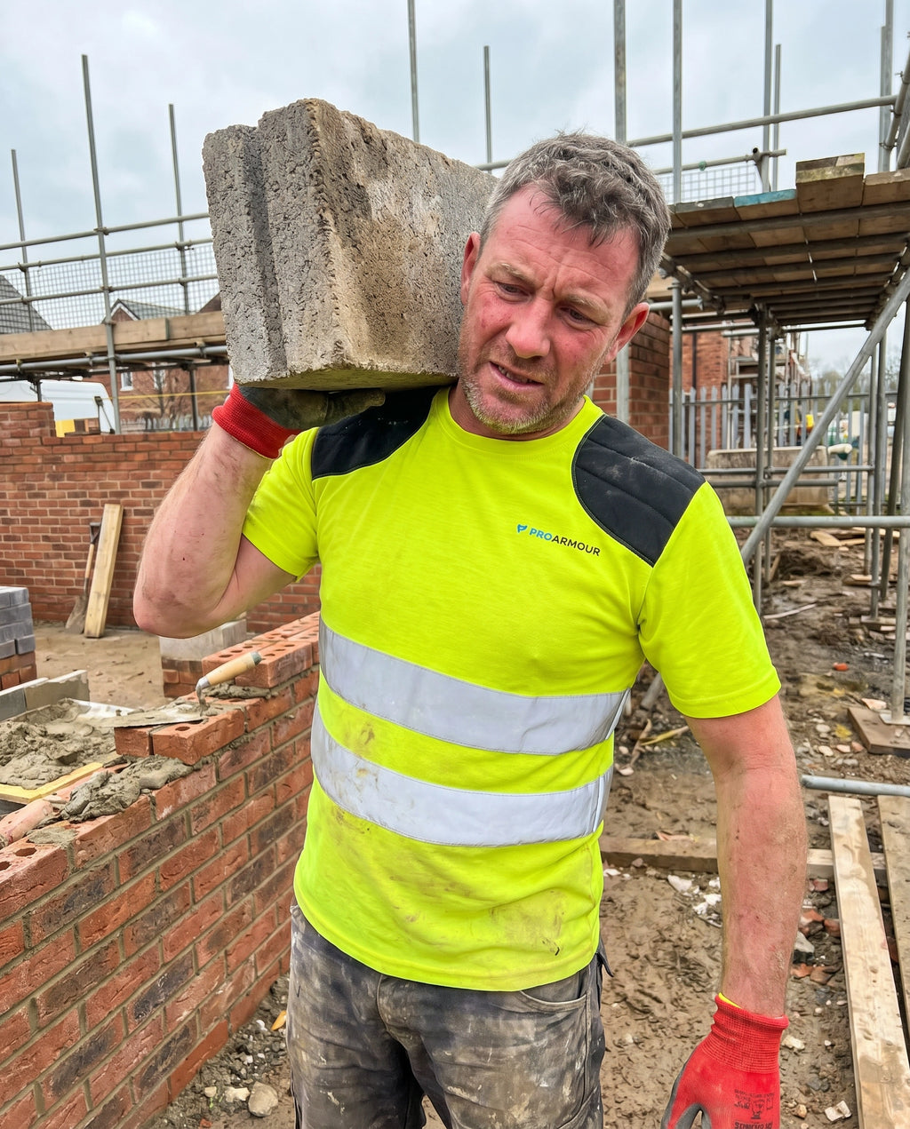 Hi Vis Hoodie │ Left Shoulder Pad │ Orange