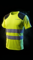 Hi Vis Hoodie │ Dual Shoulder Pad │ Yellow