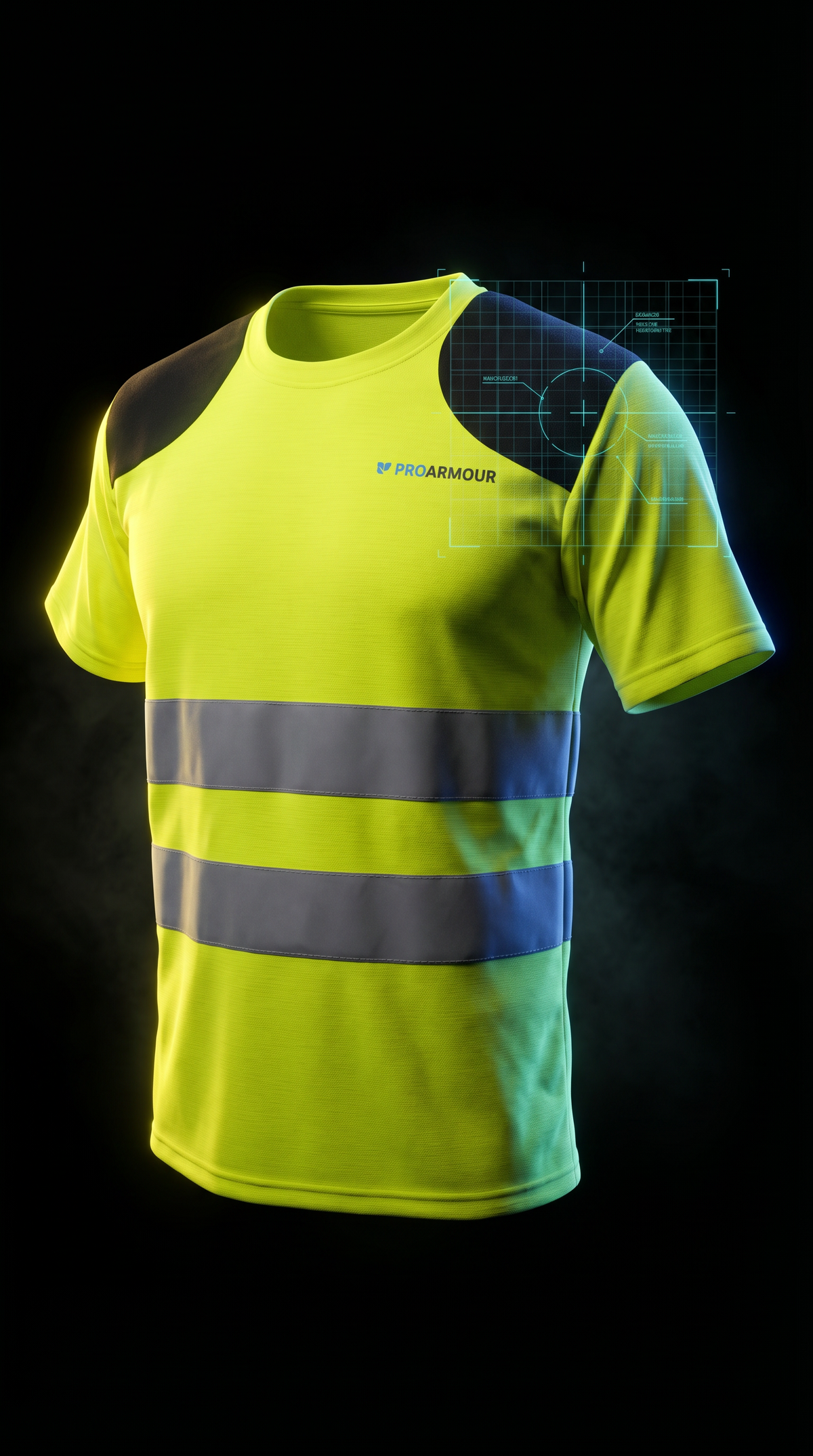 Hi Vis Hoodie │ Dual Shoulder Pad │ Yellow
