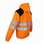 Hi-Vis Hoodie │ Dual Shoulder Pad │ Orange