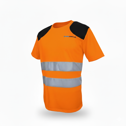 **PRE ORDER ONLY** │ Scaffolders Hi Vis T-Shirt │ Dual Shoulder Pad │ Orange