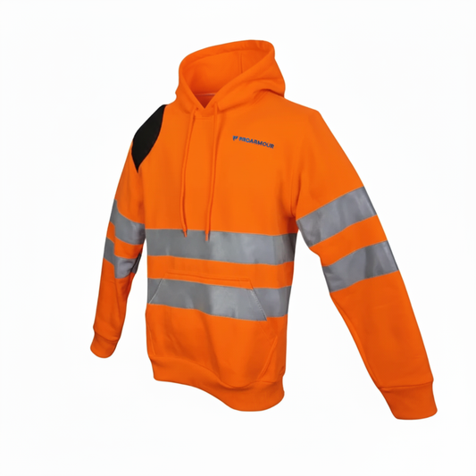 **PRE ORDER ONLY** │ Scaffolders Hi Vis Hoodie │ Right Shoulder Pad │ Orange