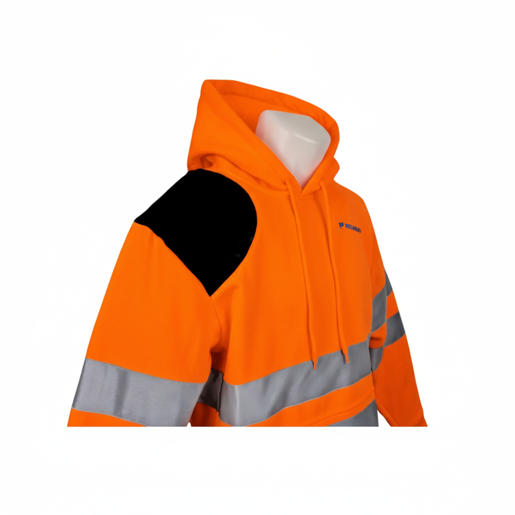 **PRE ORDER ONLY** │ Scaffolders Hi Vis Hoodie │ Right Shoulder Pad │ Orange