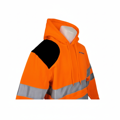 **PRE ORDER ONLY** │ Scaffolders Hi Vis Hoodie │ Right Shoulder Pad │ Orange