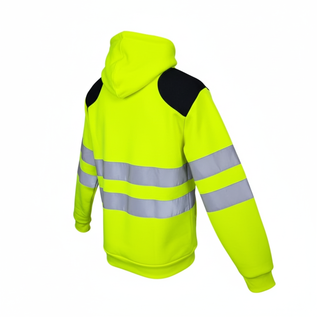 Scaffolders Hi Vis Hoodie │ Dual Shoulder Pad │ Yellow