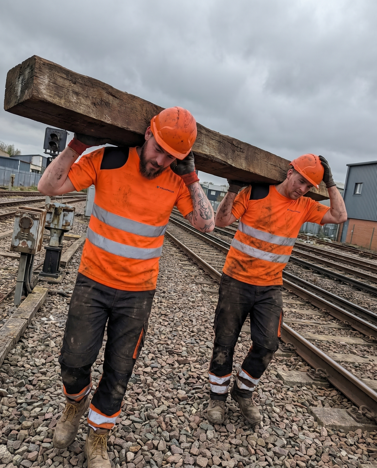 Hi Vis Hoodie │ Left Shoulder Pad │ Orange