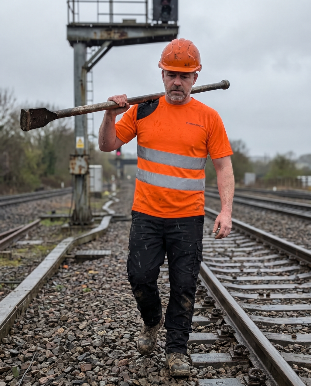 Hi Vis Hoodie │ Left Shoulder Pad │ Orange