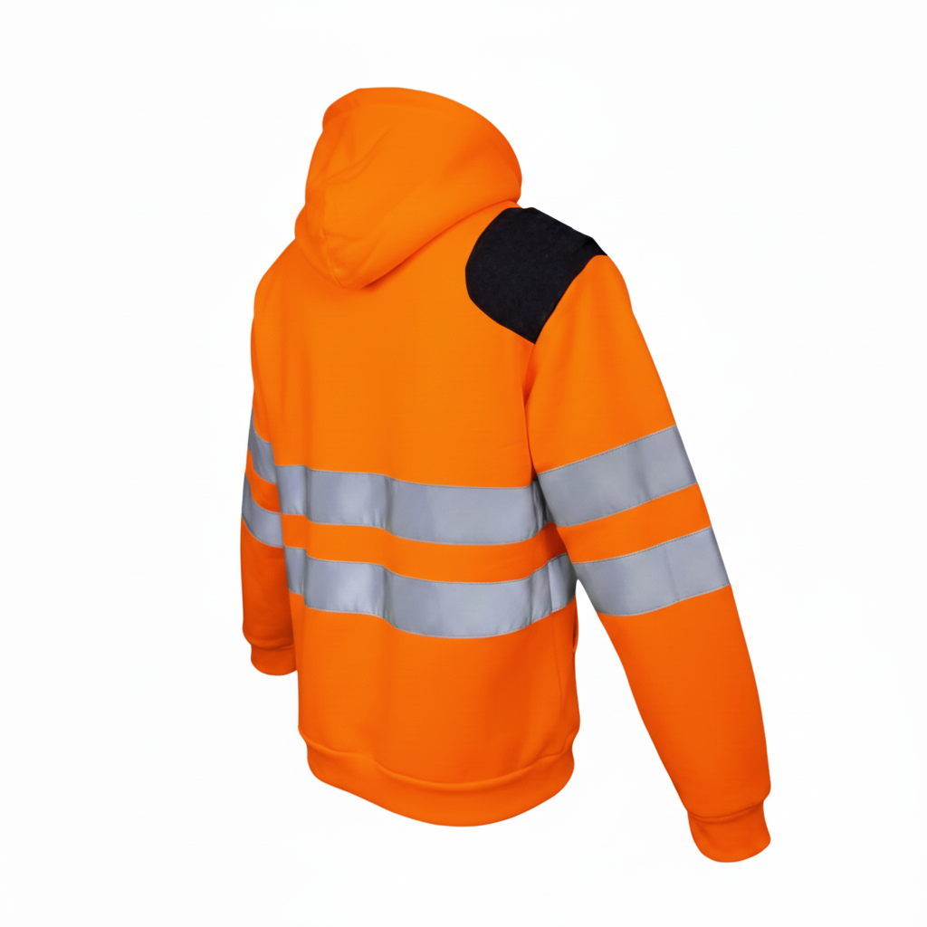**PRE ORDER ONLY** │ Scaffolders Hi Vis Hoodie │ Right Shoulder Pad │ Orange