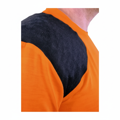 **PRE ORDER ONLY** │ Scaffolders Hi Vis T-Shirt │ Right Shoulder Pad │ Orange