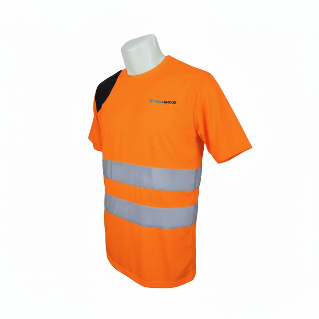 **PRE ORDER ONLY** │ Scaffolders Hi Vis T-Shirt │ Right Shoulder Pad │ Orange
