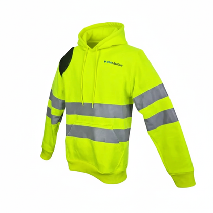 Scaffolders Hi Vis Hoodie │ Right Shoulder Pad │ Yellow