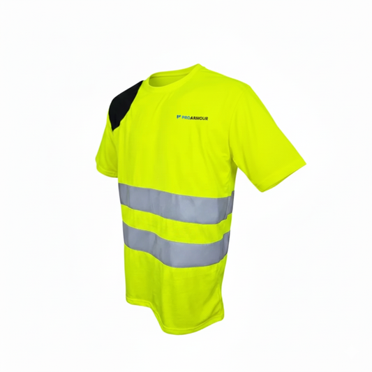 Scaffolders Hi Vis T-Shirt │ Right Shoulder Pad │ Yellow